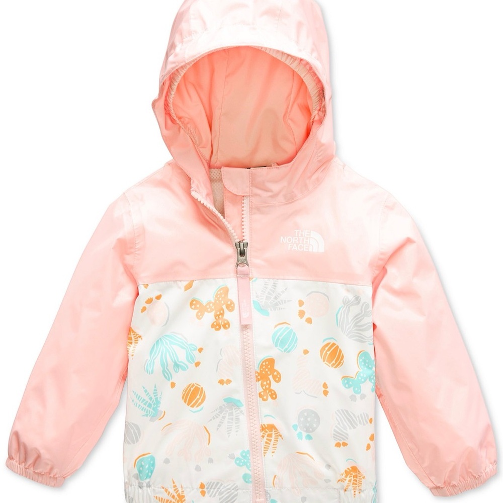 NWOT The North Face Pink Hooded Girl Rain Jacket 6Y
